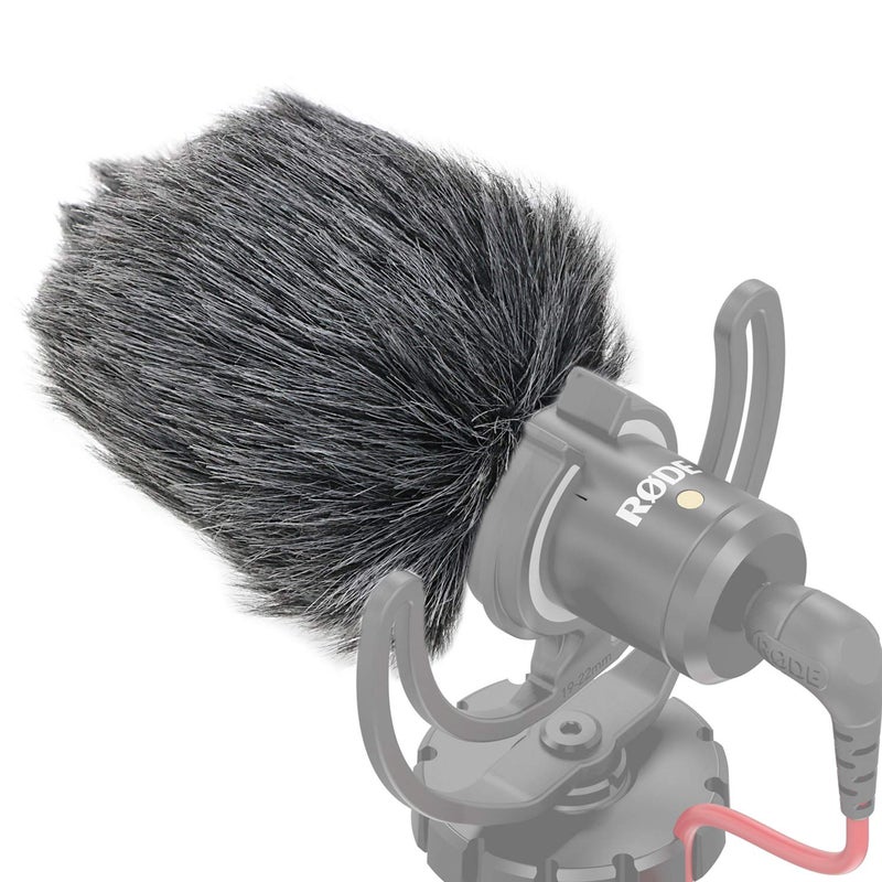 SUNMON Furry Windscreen Muff, Mic Pop Filter/Foam Wind Cover fits for Rode VideoMicro and VideoMic Me Me-L Microphone by SUNMON - Image 1